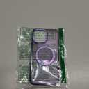 PuyaTeya Compatible with iPhone 13 pro max Case with Magnetic Ring Stand, Military Drop Protection, Anti-Scratch/Anti-Fingerprint Translucent Matte Phone Case for iPhone 13 pro max (Purple)