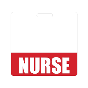 Nurse Badge Buddy (Red) - Heavy Duty Badge Tags for Nurses - Double Sided Identification Card