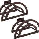 2 Pack Garden Hose Holder, Outdoor Hose Holder Wall Mounted Holds 125-ft Hose, Heavy Duty Metal Hose Hanger, Sturdy Detachable Hose Reel Storage Organizer, Hose Rack for Outside Garden Lawn, Bronze