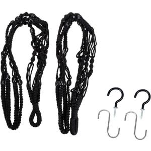 VOSAREA Bohemian Cotton Rope Hanging Plant Hanger Handwoven Indoor/Outdoor Flowerpot Sling Net Decorative Basket