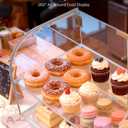 VEVOR Bakery Display Case, 2-Tier Commercial Countertop Pastry Display Case, Clear Acrylic Bread Box for Kitchen, Party Cake Cabinet with Magnetic Rear Door for Cookie Dessert Donut, 22" x 14" x 14"