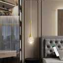 Modern Pendant Lights for Kitchen Island LED Dimmable Crystal Glam Ceiling Pendant Lighting for Dining Room Hallway Bedroom Corner Lamp Antique Gold