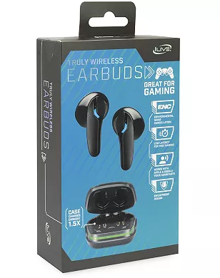 Truly Wireless Earbuds iLive Great for Gaming headphones portable charging case