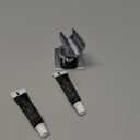 YDmeet Shower Head Holder, Adjustable Handheld Brass Shower Head Bracket, Wall Mount Holder, Drill Free Glue Installation (Polished Chrome)