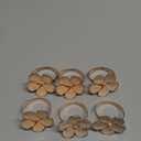 Napkin Rings Set of 6 Flower Napkin Rings Elegant Dinner Napkin Ring Holders for Weddings, Christmas, Thanksgiving, Celebrations, Banquets, Holiday, Party, Special Occasions, Pink
