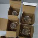 Maxcheck Set of 6 Candlestick Holders Taper Glass Candle Holder Decorative Candle Stand for Wedding Party Table Centerpiece Anniversary Festival Home Decor(Clear)