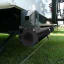 Touri RV Adjustable EZ Hose Carrier TR5094BK with Door Cap and Mounting Screws, 50''-94'', Black, 3 Mounting Tabs Included
