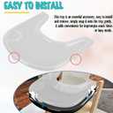 High Chair Tray Cover Compatible with Stokke Tripp Trapp Chair with Cup Holder - Smooth Surface and Strong Suction - Made with Food-Safe Plastic (BPA BPS BPF Lead Phthalate Free) - Clear
