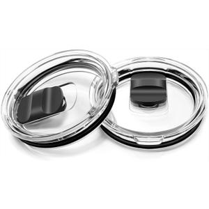 30 oz Tumbler Lid, Replacement Lids Compatible With YETI 30 oz Tumbler, 35 oz Straw Mug and 14 oz Mug, Spill Proof Lids for Yeti Tumbler 2 Pack Yeti Lid with Magnetic Slider Switch, BPA Free