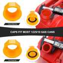 Gas Can Spout Replacement,6 Kit-Gas Can Flexible and Retractable Nozzle, Upgraded Fuel Can Spout Replacement Suitable for Most 1/2/5/10 Gal Oil Cans.