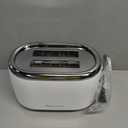 MELLERHOME Retro Toaster 2 Slice, 7 Browning Levels, 3 Functions (Reheat, Defrost, Cancel), Removable Crumb Tray, Under Base Cord Storage, White Toaster Kitchen Appliances