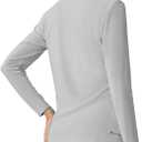 Women's Standard V-Neck UPF 50+ Long Sleeve Swim Rash Guard Shirt Quick Dry Lightweight Moisture Wicking (XXL)