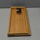 Bamboo Sofa Arm Tray, Anti Falling Couch Arm Tray Armrest Table with 360 Rotating Phone Holder, Foldable and Portable Sofa Armrest Trays Cup Holder for Drink,Cups, Phone, Snacks, Remote