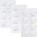 3Pcs 8-Cavity Easter Silicone Egg Molds, Egg Shaped Cake Pop Mold, Baking Supplies for Making Chocolate Jello Candy Dessert Muffin Mousse Pastry (White)