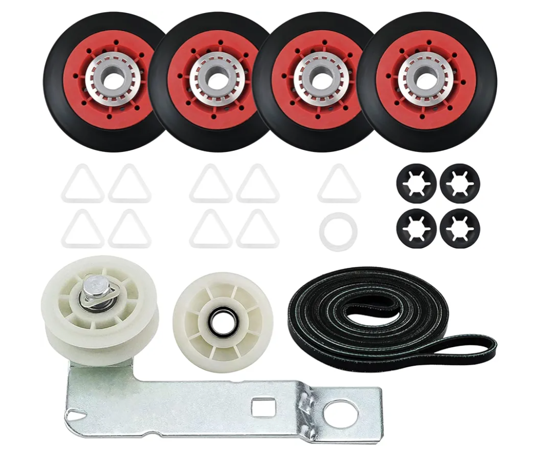 4392067 Dryer Repair Kit and W10837240 Dryer Idler Pulley Fit for Whirlpool Maytag Admiral Kenmore Dryer - Bravos Dryer parts and Duet Dryer Parts Compared to # 4392067VP 80047 587637 by Funmit