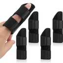 HLOES 5PCS Trigger Finger Splint, Finger Braces Joint Stabilizer, Adjustable Mallet Splint and Hand Brace, Finger Straightener for Arthritis – Fits Thumb, Index, Middle, Ring and Pinky Finger（5PCS）