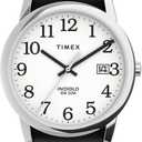 Timex Men's Easy Reader Watch (35mm, Black/Silver-Tone/White/E/35mm)