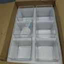 Set of 6 Square Glass Vases 5" x5" x 5", Clear Flower Vases for Centerpieces, Candle Holder for Wedding Party Events, Home Dcor