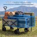 Collapsible Beach Wagon Cart with Wheels 440LBS Large Capacity