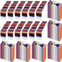Newwiee 108 Pcs Mexican Stretch Chair Sashes with Table Runners, Cinco De Mayo Chair Bows Serape Fringe for Mexican Party Wedding Decorations (Colorful)