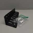 JINGCHENGMEI Desk Side Storage Organizer, Steel Under Desk Laptop Mount, Depth Adjustable Hanging File Organizer, Drilling Laptop Storage Holder with Magnetic Pen Holder for Office or Home