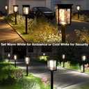 XMCOSY+ Solar Pathway Lights Outdoor, Adjustable Warm & Cool White, 50 Lumens Bright Garden Lights, 6 Pack IP65 Waterproof Landscape Lighting, Outside Lights for Front Yard Lawn Walkway Driveway Patio