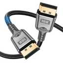 16K DisplayPort Cable 2.1, [VESA Certified] DP Cord [16K@60Hz,8K@120Hz,4K@240Hz], Ultra-High Speed 40Gbps Braided Display Port Cable Cord Compatible HDR, G-Sync/FreeSync, 10FT
