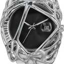 BARAMON Watches for Men Fashion Unique Quartz Watch Hip Hop Rock Punk Wrist Watch Casual Cool Wristwatches Stainless Steel Waterproof Men's Watch for Gift (Black)
