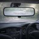 2 x Drive Safe Mirror Sticker, I Love You Rearview Mirror Decal for Car, Car Mirror Sticker, Waterproof Vinyl Decal (Silver)