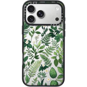 Clear TPU Phone Case Cover for iPhone with Design, Drop Protection, Cute Case for Girl Women (Clear-Green Leaf, iPhone 17 Pro)