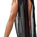 Verdusa Women's Chiffon Beach Swimsuit Cover Up Split Thigh Bikini Maxi Skirt (Large)