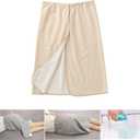 Unisex Full Open Adult Diaper Skirt, Waterproof, Adjustable Reusable Incontinence Diaper Skirt for Adults, Elderly, Children (Yellow, XL)