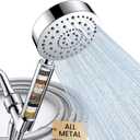 FEELSO Filtered Shower Head with Handheld, 6 Spray High Pressure ALL METAL Shower Head with Filters for Hard Water - Remove Chlorine, Reduce Dry Itchy Skin, Extra-long 72" Hose and Brass Holder