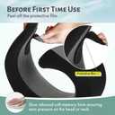 Travel Memory Foam Pillow - Adjustable Size. Essentials for Head, Chin and Neck Support During Airplane Travel, Long Flight, Car Ride/Driving, Sleeping, and Power Nap. Machine Washable. (Black)