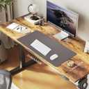 Desk Pad Mat 23.6"x13.7" - Waterproof Mouse Pad & Desk Protector, Non-Slip PU Leather for Gaming Keyboard/Mouse, Stitched Edge XL Office Desk Pad with Ergonomic Support(Dark Grey)