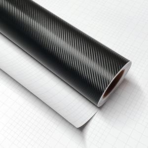 3D Black Carbon Fiber Vinyl Bubble Car Wrap Film Automotive DIY Decals (120" x 60" / 10 FT x 5 FT)