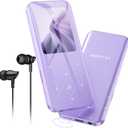 32GB MP3 Player with Bluetooth 5.3, AGPTEK A09X 2.4" Screen Portable Music Player with Speaker Lossless Sound with FM Radio, Voice Recorder, Supports up to 128GB, Purple