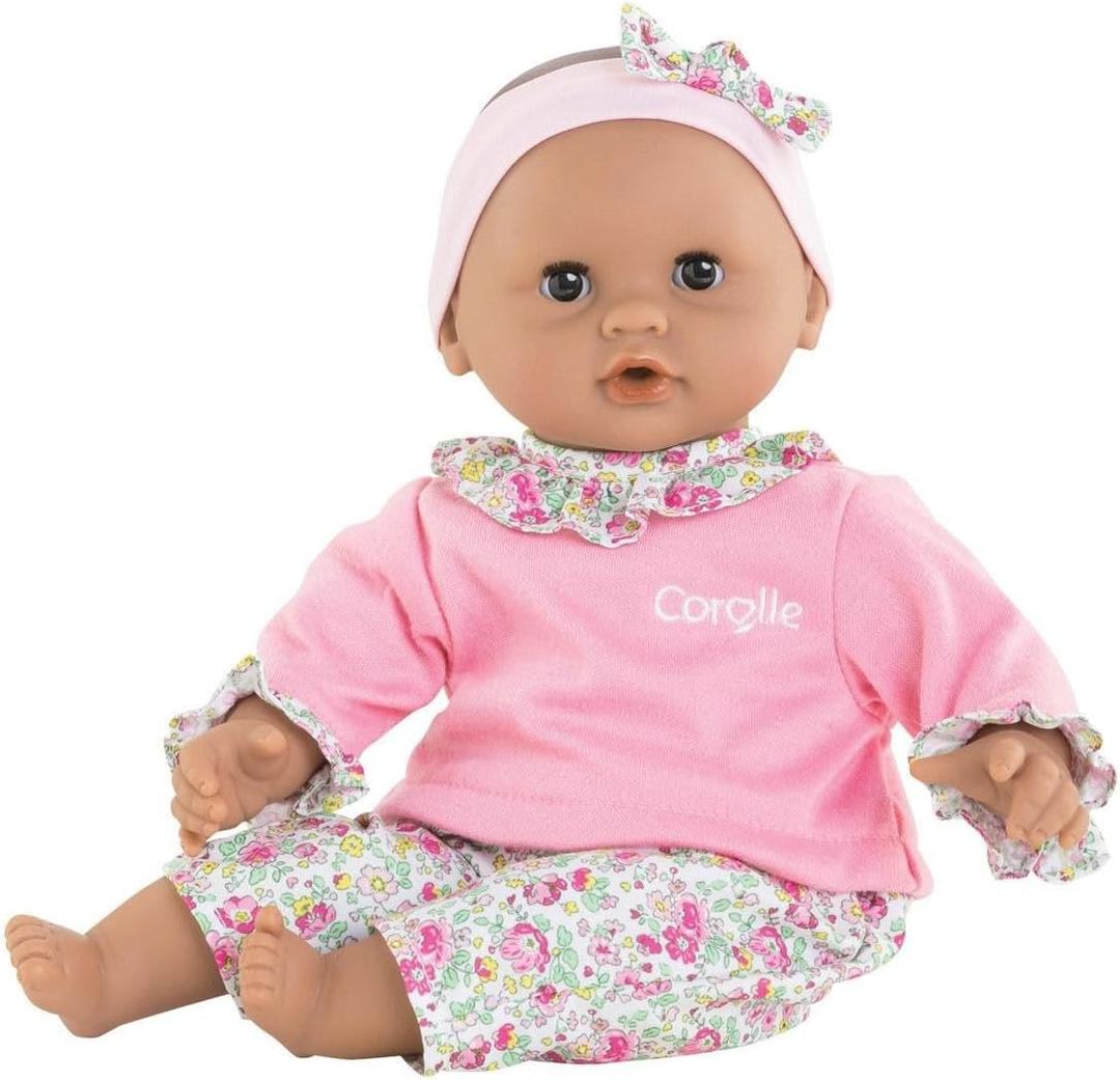 Corolle Bb Calin Maria Baby Doll - 12" Soft-Body with Sleeping Eyes That Open and Close, Vanilla-Scented - Mon Premier Poupon Collection for Kids Ages 18 Months and up
