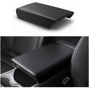 tslmodely Center Console Armrest Cover for Tesla Model Y 2025-2026 Juniper Model 3 Highland 2024-2026 Non-Slip Waterproof Armrest Protection TPE Tesla Interior Accessories (black)