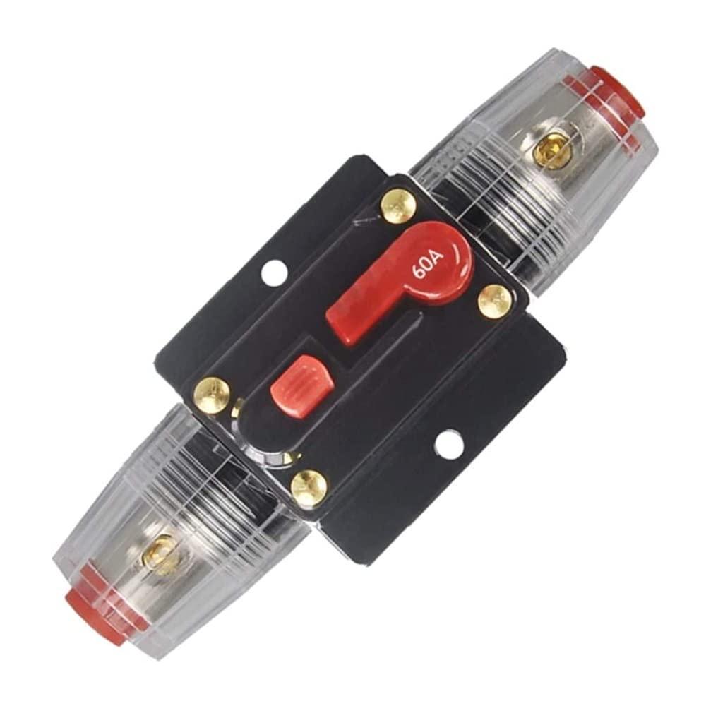 60 Amp Resettable DC Circuit Breaker Manual Switch Fuse Holder Replacement