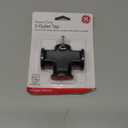 GE 3-Outlet Grounded T-Shaped Tap Adapter, Heavy Duty, Black, 50872