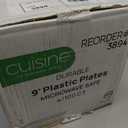 Plastic White Plates, 9 Inch, Case of 400 (4 packs x 100)