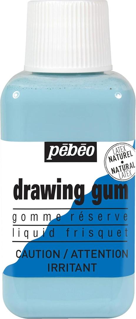 Pebeo Easy Peel Liquid Latex Masking Fluid - Drawing Gum - Dries Quickly - For Ink - Watercolor - Gouache Painting & Illustration - Fine Arts & Crafts Supplies - 250ml Bottle