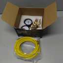 RX WELD Nitrogen Regulator with 0-800 PSI, CGA580 Inlet, Delivery Pressure Equipment Brass Inlet Outlet Connection Gauges with Refrigeration Hose