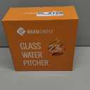 77oz Large Glass Water Pitcher with Gold Lid for Fridge Wide Handle Coffee Carafe for Party Water Jug Lemonade Iced Tea Jug Juice Sun Tea Jar for Drinks 2.2L