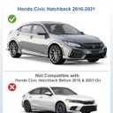 Window Visors Rain Guards - for Honda Civic Hatchback 2016-2021