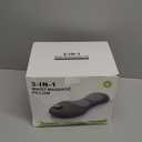 Smooth Triple Fusion Back Massager,with Heat, Vibration & Lumbar Traction - Deep Tissue Lumbar Pillow for Lower Back Pain Relief, Relaxation for Home, Office - Corded ElectricDark Gray