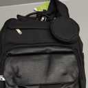 KeaBabies Diaper Bag Backpack - Multifunctional Travel Diaper Back Packs, Maternity Baby Changing Bags, Compact 18L Capacity, PU Leather, Waterproof, Unisex, Nappy Changing Pad (Trendy Black)