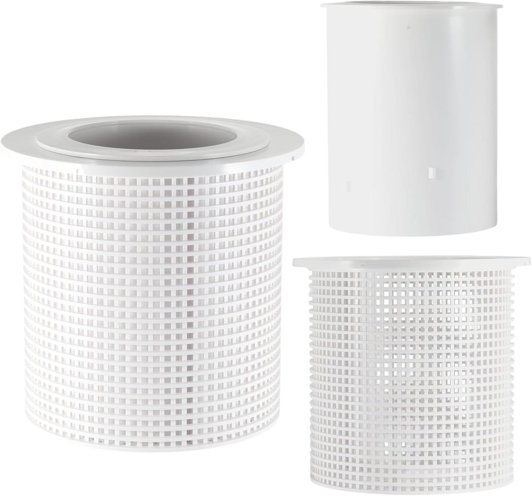 Replacement R38013A and R38013B Admiral Skimmer Basket and Weir Compatible with Pentair Floating Weir, Aladdin B-37, 850001-S-10 | Heavy Duty Plastic Skimmer Basket Fits for Clean Swimming Pool Water