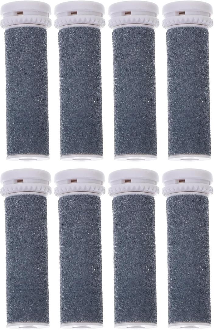 FOMIYES 8Pcs Extra Coarse Replacement Roller Heads for Electric Foot File, Callues Remover Tool, Compatible with Multiple Brands, Easy to Use for Home Foot Care